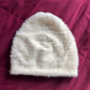 Banana Republic Fuzzy White Beanie